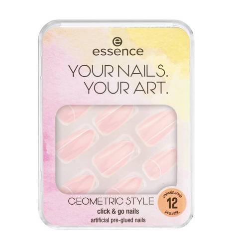 Essence your nails your art sunset style click go unghii false geometric style
