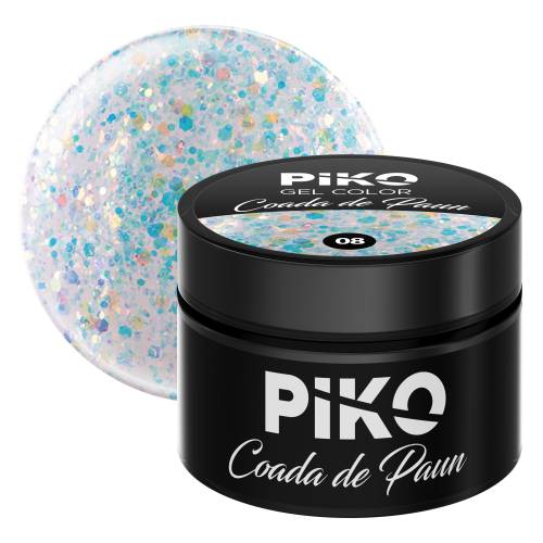Gel UV color Piko - Coada de paun - 5g - model 08
