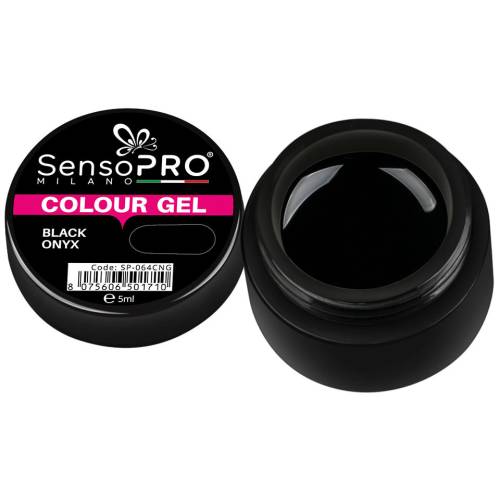 Gel UV Colorat Black Onyx 5ml - SensoPRO Milano