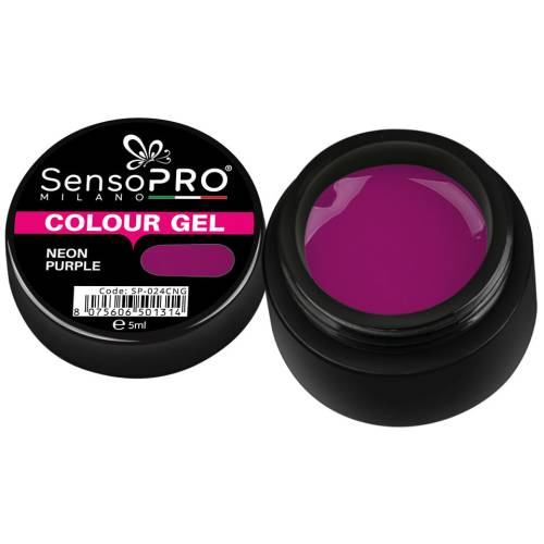 Gel UV Colorat Neon Purple 5ml - SensoPRO Milano