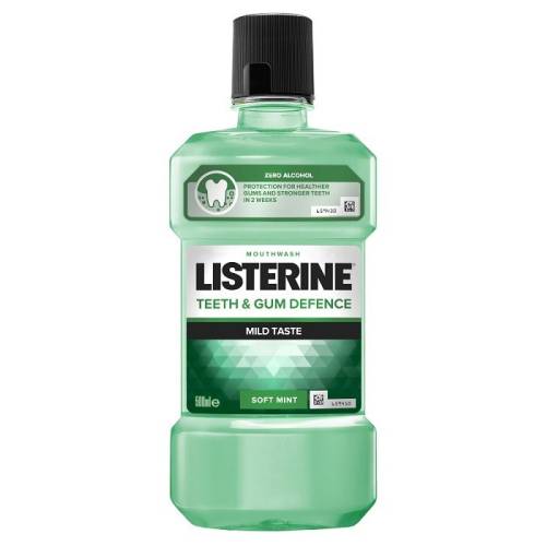 Listerine teeth & gum defence mild taste apa de gura soft mint
