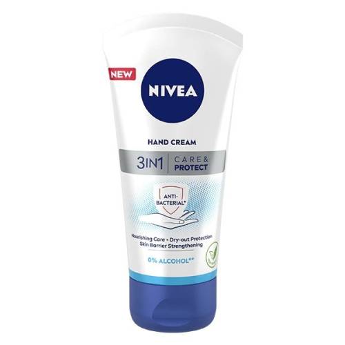 Nivea 3in1 care & protect crema de maini antibacteriala