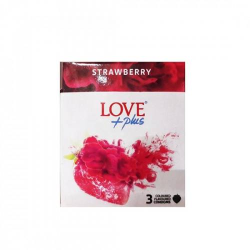 Love +plus straweberry prezervative set 3 bucati