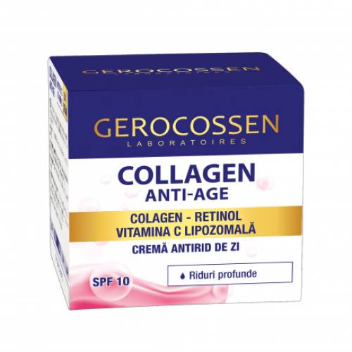 Gerocosen collagen anti age crema antirid de zi riduri profunde spf 10