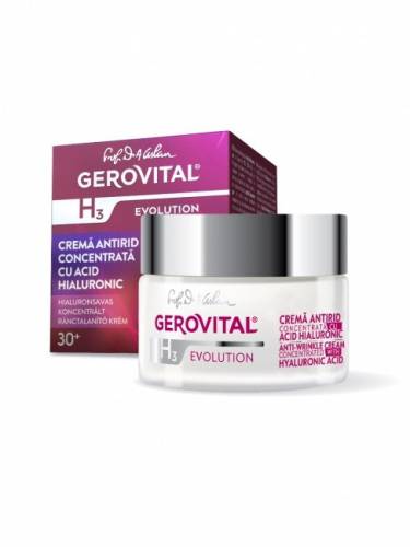 Gerovital h3 evolution crema antirid concentrata cu acid hialuronic