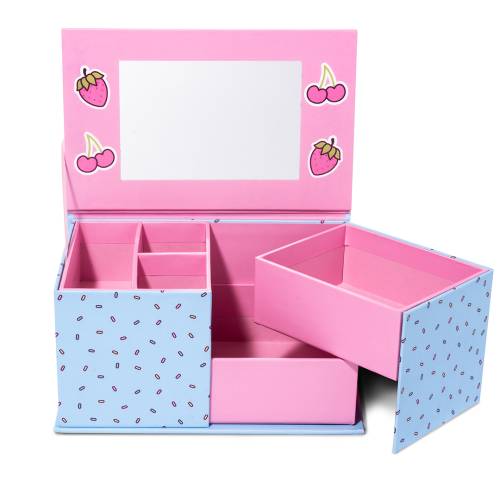 Trusa machiaj copii - MARTINELIA YUMMY JEWELLERY BOX - cutie goala pentru cosmetice copii - pentru fetite - W19 x H9x D12cm