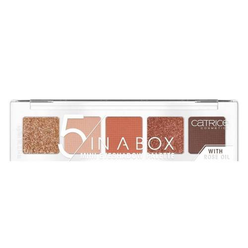 Catrice 5 in a box mini eyeshadow palette paleta de farduri mini warm spice look 030