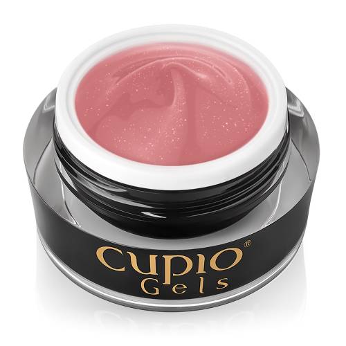 Gel pentru tehnica fara pilire - Make-Up Fiber Shimmer Rose 30 ml