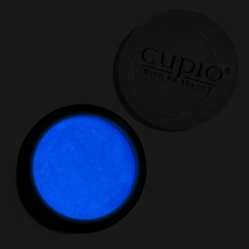 Pigment de unghii Night Glow Premium Albastru