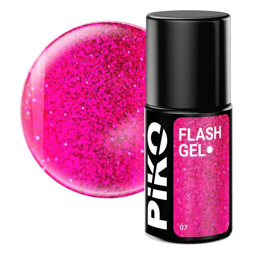 Oja semipermanenta Piko - Flash Gel - 7 g - 07 Neon Pink