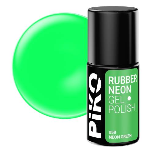 Oja semipermanenta Piko Rubber Neon Green 7 g
