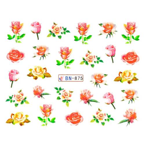 Tatuaj Unghii LUXORISE Flower Rose - BN-875