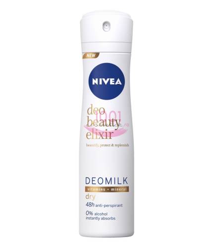 Nivea beauty elixir deomilk dry 48h anti-perspirant deodorant spray femei