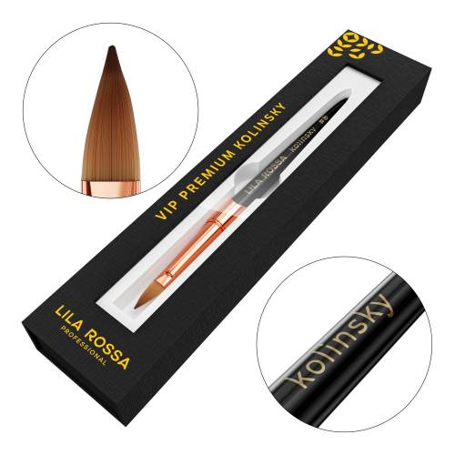 Pensula unghii Acrylic Brush Lila Rossa VIP Premium Kolinsky #8