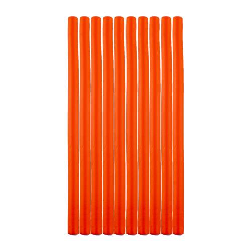Bigudiuri flexibile - ondulare par - set 10 bucati - portocaliu