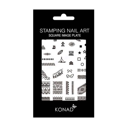 Matrita stampila unghii - Konad - square image plate 06