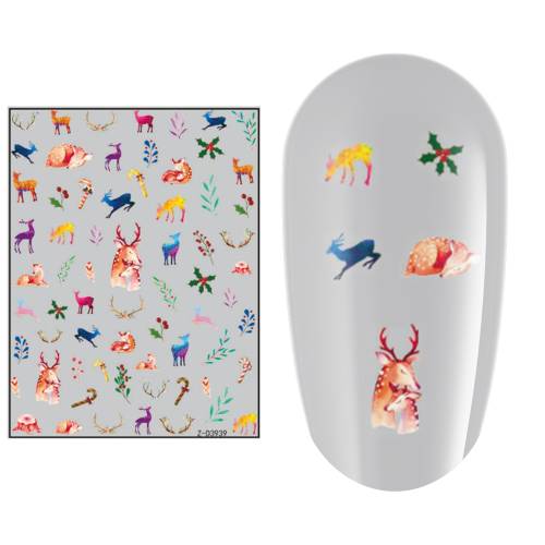 Sticker nail art Lila Rossa - pentru Craciun - Revelion si iarna - 15 x 9 cm - z-d3939