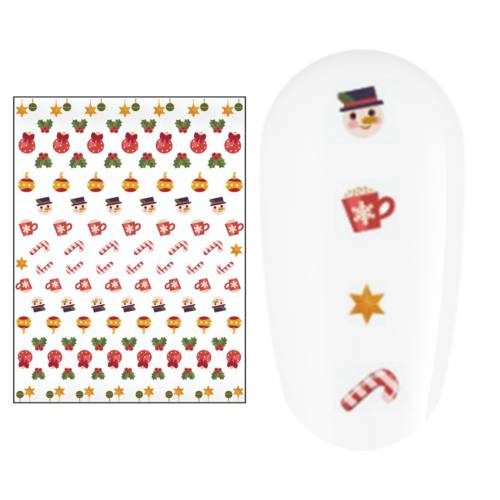 Sticker nail art Lila Rossa - pentru Craciun - Revelion si iarna - 15 x 9 cm - z-d4649