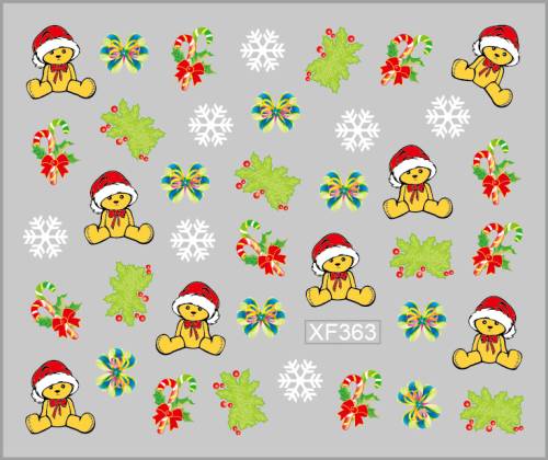 Sticker nail art Lila Rossa - pentru Craciun - Revelion si iarna - 72 x 105 cm - xf363