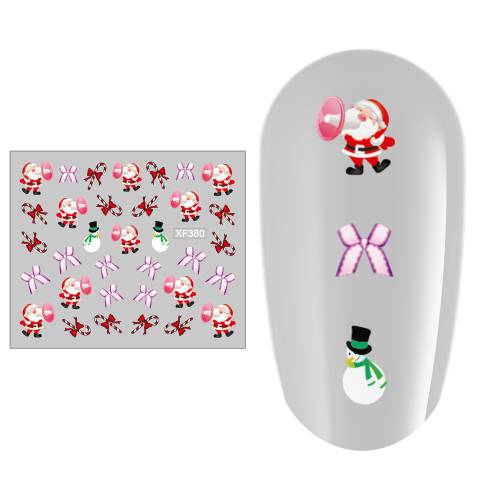 Sticker nail art Lila Rossa - pentru Craciun - Revelion si iarna - 72 x 105 cm - xf380