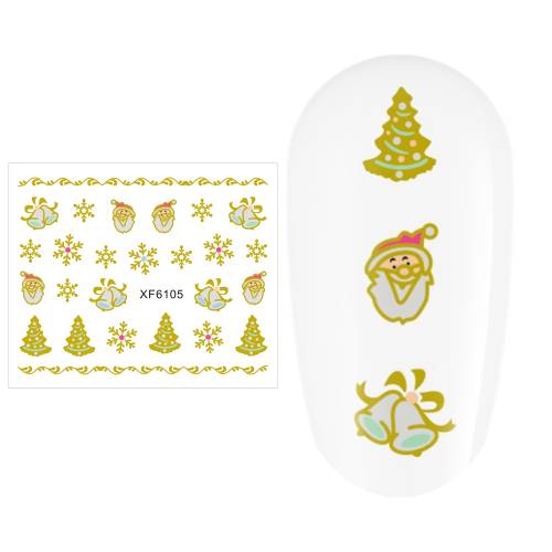 Sticker nail art Lila Rossa - pentru Craciun - Revelion si iarna - 72 x 105 cm - xf6105