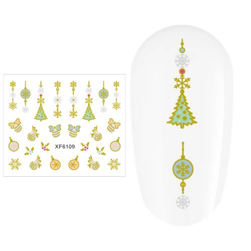 Sticker nail art Lila Rossa - pentru Craciun - Revelion si iarna - 72 x 105 cm - xf6109