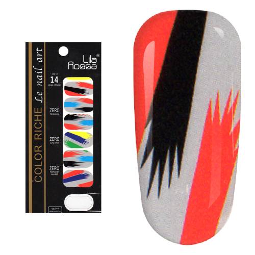 Sticker pentru unghii nail art - Lila Rossa - 14 in 1 - nr 7