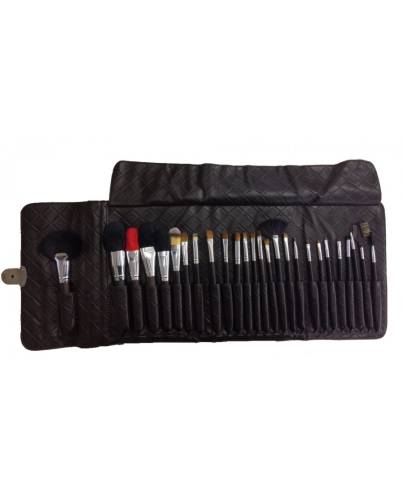 Set pensule makeup cu husa neagra - 26 buc